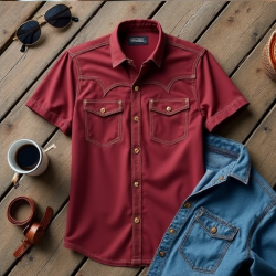 Rustic Charm Snap Button Western Shirt