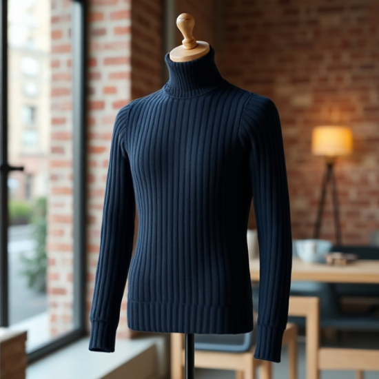 Urban Chic Ribbed Turtleneck Sweater