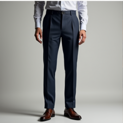 Elegant Ease Men's Pleated Dress Trousers