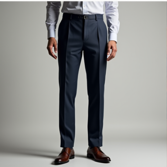 Elegant Ease Men's Pleated Dress Trousers