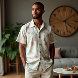 Sakura Breeze Men's Print Shirt