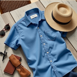 Coastal Breeze Cuban Collar Shirt