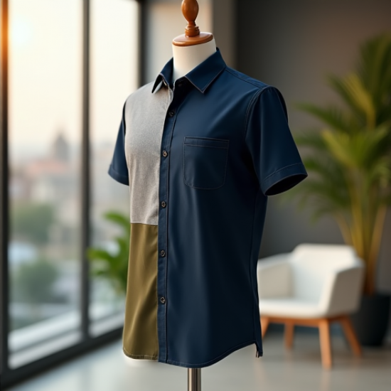 Urban Patchwork Short Sleeve Shirt