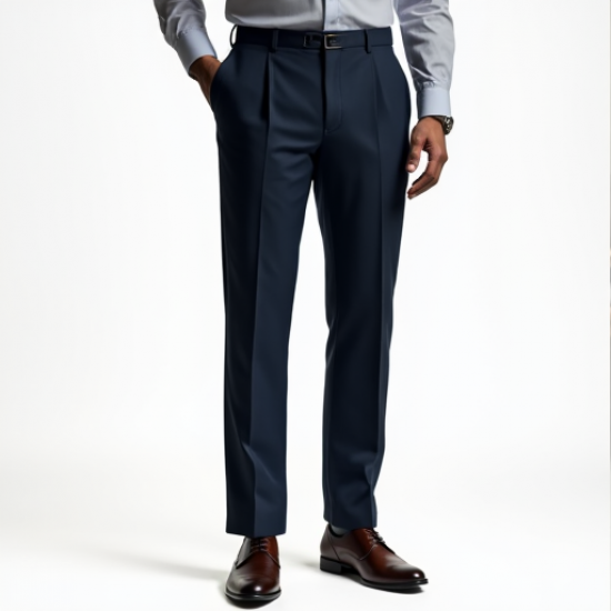 Elegant Ease Men's Pleated Dress Trousers