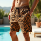 Savanna Style Men's Animal Print Statement Shorts