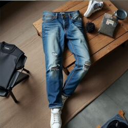 Urban Edge Distressed Ripped Jeans