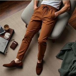 Suede Luxe Casual Trousers