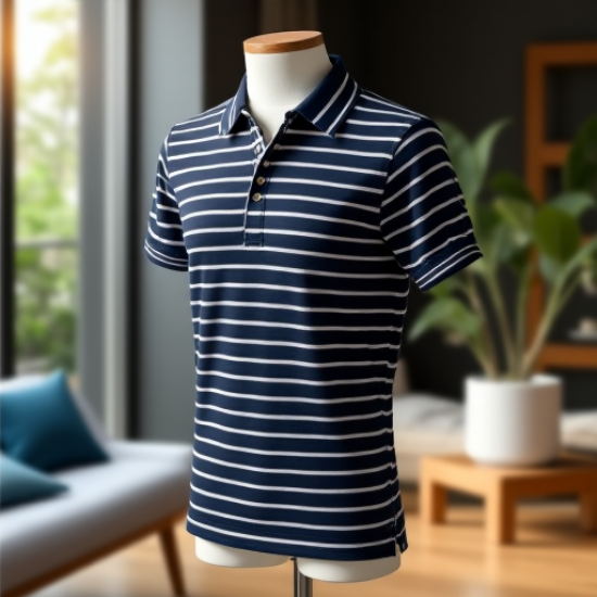 Classic Striped Elegance Polo