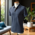 Classic Striped Elegance Polo