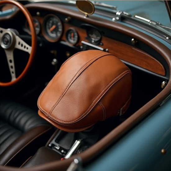 Heritage Leather Driving Cap
