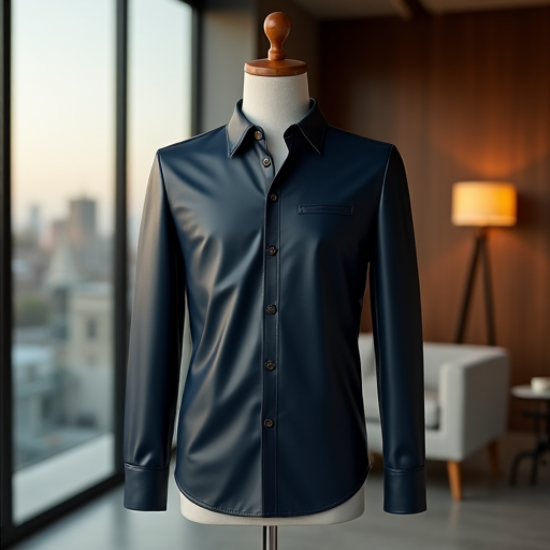 Urban Luxe Faux Leather Shirt