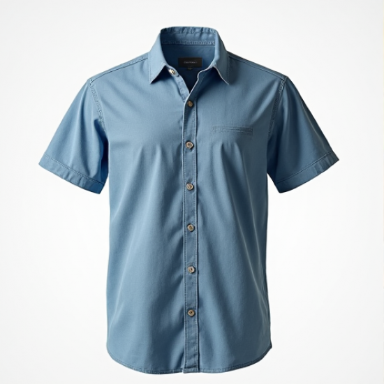Breezy Chambray Classic Short Sleeve Shirt