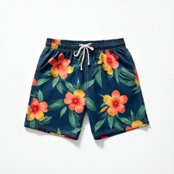 Tropical Escape Men's Floral Beach Shorts