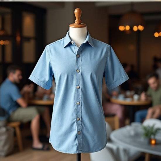 Breezy Chambray Classic Short Sleeve Shirt
