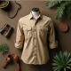 Explorer's Choice Men's Safari Long Sleeve Shirt