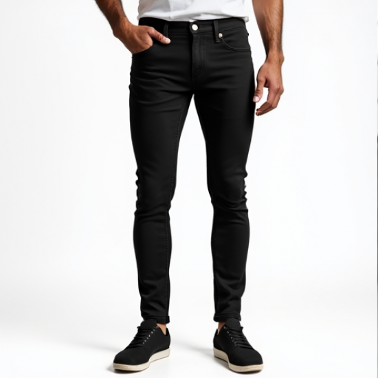Urban Edge Men's Skinny Fit Black Jeans