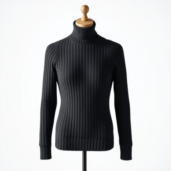 Urban Chic Ribbed Turtleneck Sweater