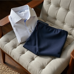 Chic Micro-Print Dressy Shorts