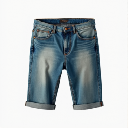 Urban Edge Stone Washed Denim Shorts