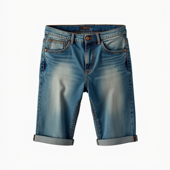 Urban Edge Stone Washed Denim Shorts
