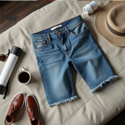 Urban Edge Frayed Hem Denim Shorts