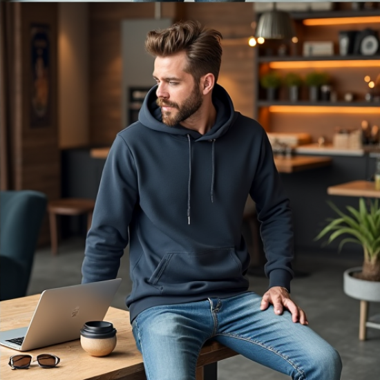 Urban Rebel Distressed Hem Hoodie