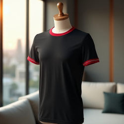 Urban Edge Contrast Neckband Ringer Tee