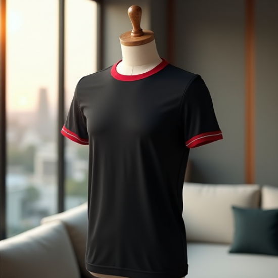 Urban Edge Contrast Neckband Ringer Tee