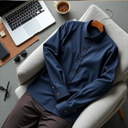 Urban Luxe Mandarin Collar Shirt