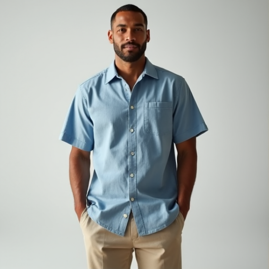 Coastal Breeze Linen Blend Camp Collar Shirt