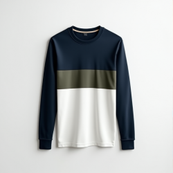 Urban Style Color Block Long Sleeve Tee