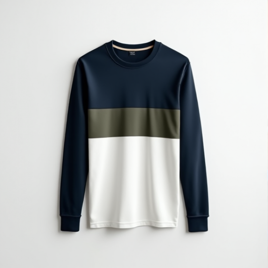 Urban Style Color Block Long Sleeve Tee