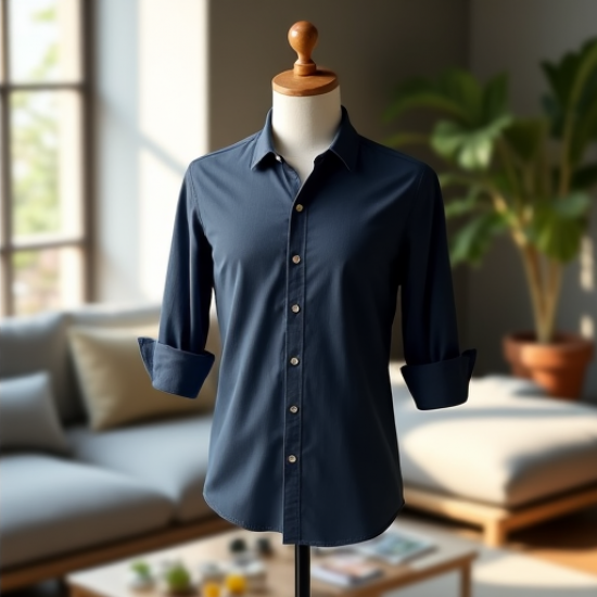 Breezy Elegance: Men's Linen Blend Casual Long Sleeve Shirt