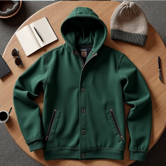 Evergreen Comfort Flannel Hoodie Jacket