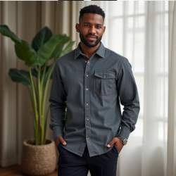 Urban Voyager Chambray Utility Shirt