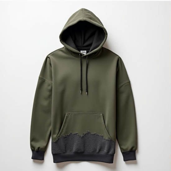 Urban Rebel Distressed Hem Hoodie