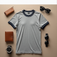 Urban Edge Contrast Neckband Ringer Tee