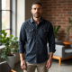 Urban Voyager Chambray Utility Shirt