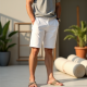 Artisan White Canvas Shorts