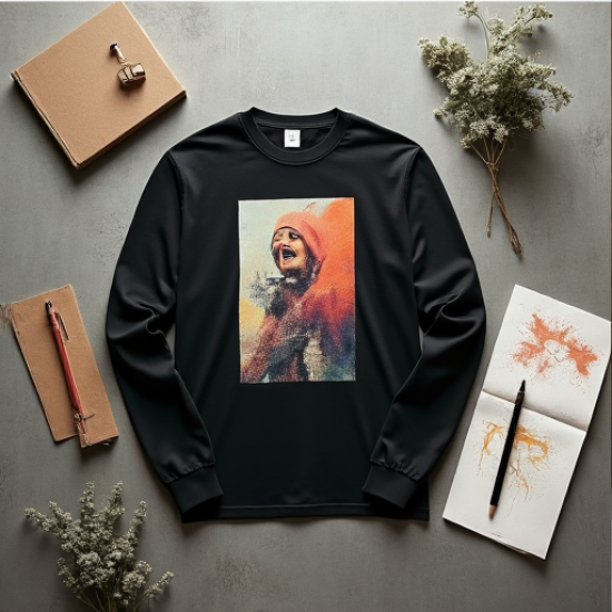 Artistry in Motion: Graphic Long Sleeve Tee