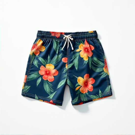 Tropical Escape Men's Floral Beach Shorts