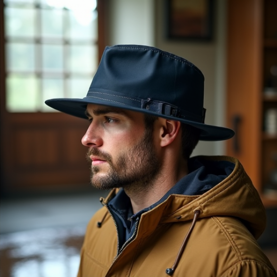 WeatherGuard Men's Waxed Cotton Rain Hat