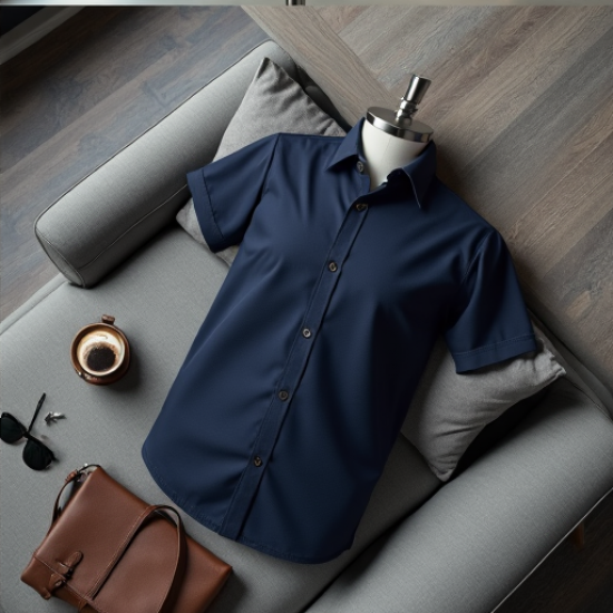 Urban Style Cut-and-Sew Short Sleeve Shirt