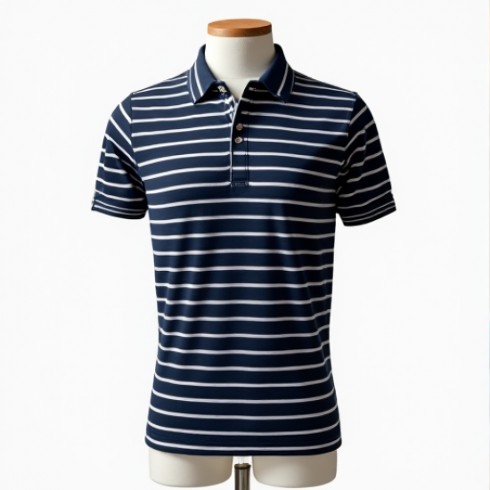 Classic Striped Elegance Polo