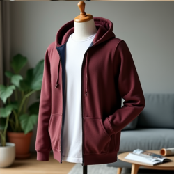 Urban Comfort Zip-Up Terry Hoodie