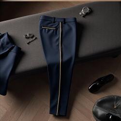 Noble Elegance Tuxedo Pants with Satin Stripe