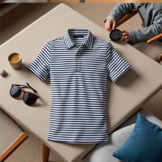Classic Striped Elegance Polo