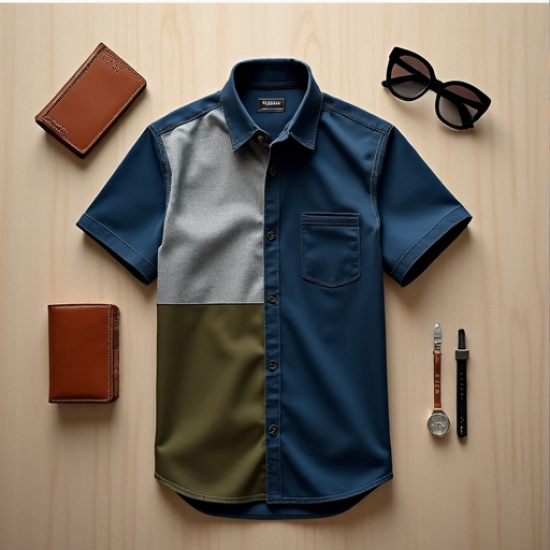 Urban Patchwork Short Sleeve Shirt
