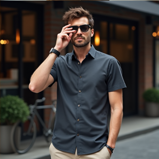 Urban Essence Minimalist Short Sleeve Shirt