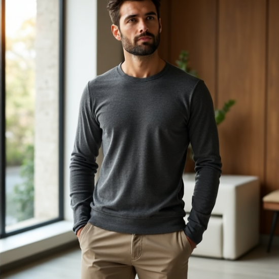 Urban Comfort Men's Textured Knit Top